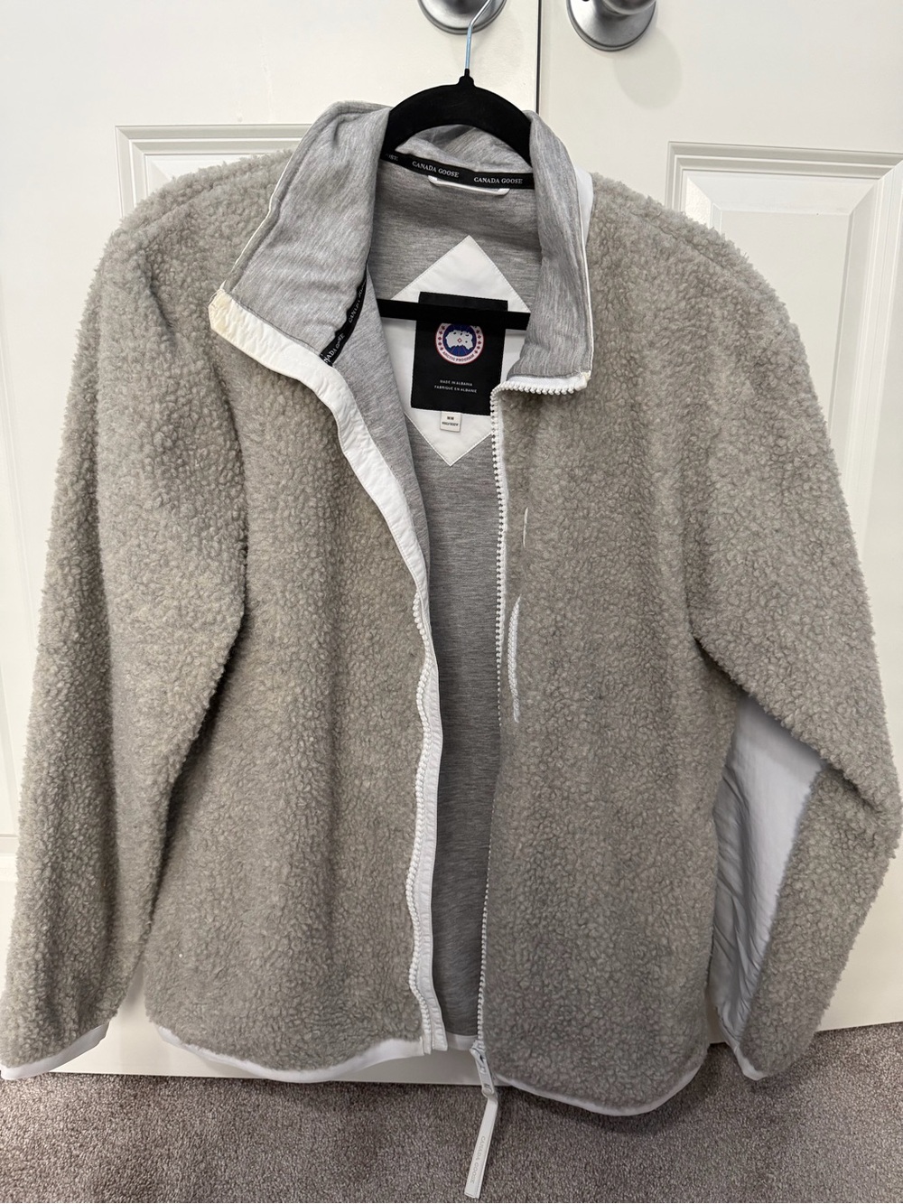 Canada Goose Light Grey Sherpa Teddy Jacket